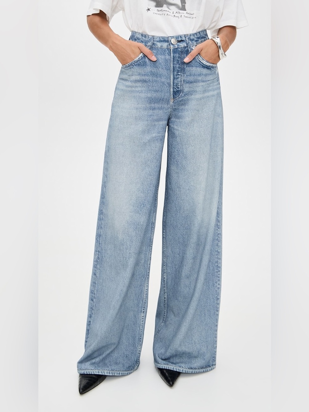 Rag & Bone Miramar Sofie Wide Leg Terry Sweatpant Jeans High Rise Size 29
